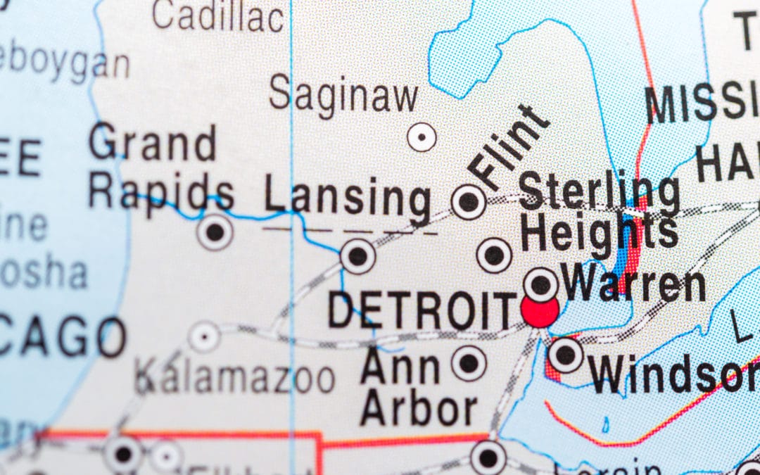 Michigan Map Closeup