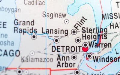 Michigan Map Closeup