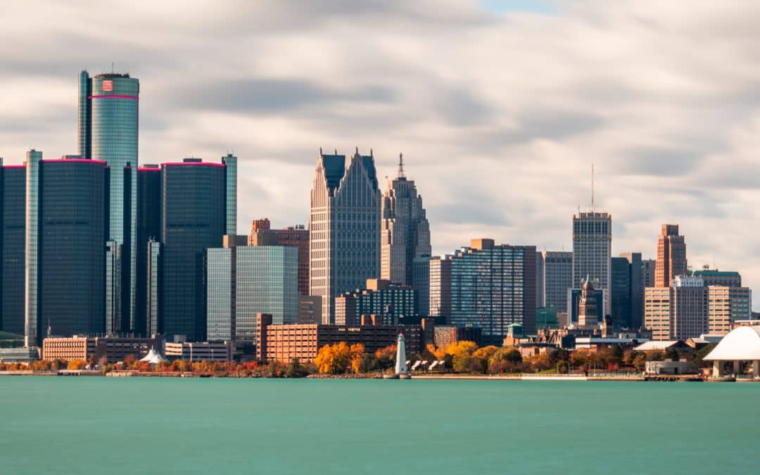 Michigan business skyline