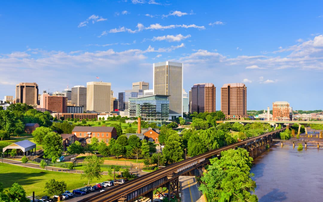 Richmond Virginia Skyline James River